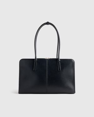 Quince Bea Satchel, Italian Leather - Black