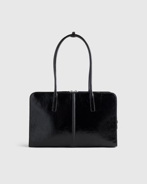 Quince Bea Satchel, Italian Leather - Black