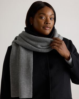 Quince Merino Wool Fisherman Scarf - Black