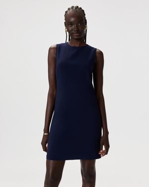 Quince Fluid Crepe Sleeveless Shift Dress, Polyester - Blue