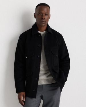 Quince Wool Cashmere Field Jacket - Black