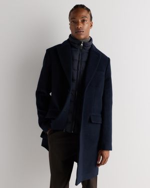 Quince Convertible Wool Cashmere Overcoat - Blue