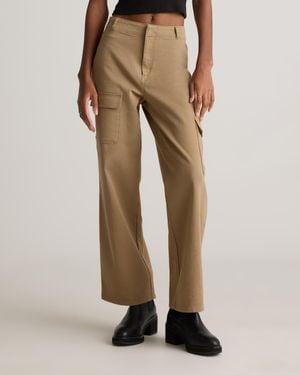 Quince Organic Stretch Cotton Twill Cargo Pants, Organic Cotton - Natural