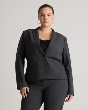Quince Italian Wool Tailored Blazer - Black