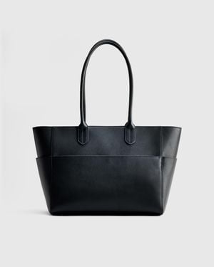 Quince Hudson Tote, Italian Leather - Black