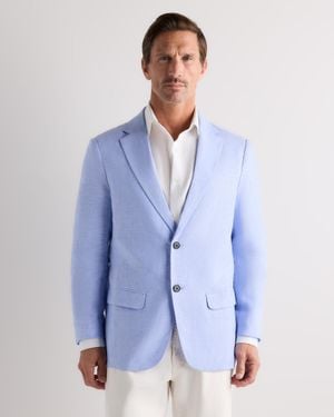 Quince 100% European Linen Blazer - Blue