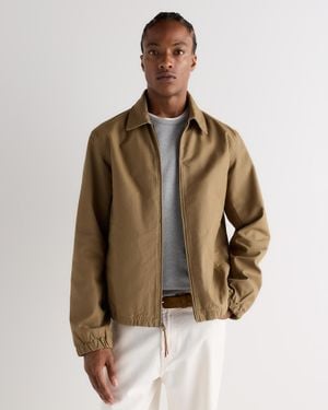 Quince Twill Harrington Jacket, Organic Cotton - Brown