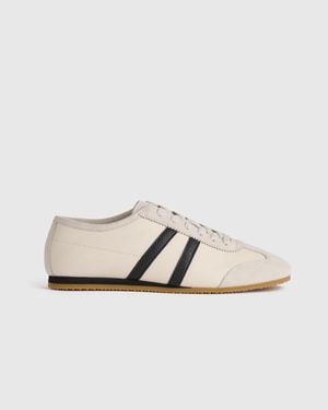 Quince Italian Leather & Suede Low Profile Sneaker - White