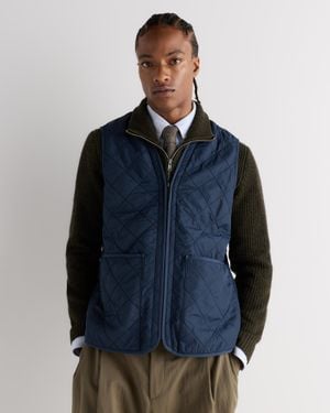 Quince Featherless Quilted Fleece-Lined Liner Vest, Nylon - Blue