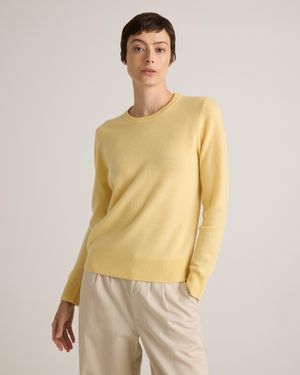 Quince Mongolian Cashmere Crewneck Sweater - Natural