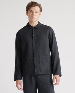 Quince 100% European Linen Chore Jacket - Black
