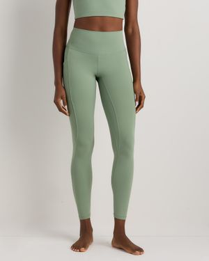 Quince Ultra-Form High-Rise Pocket Legging, Nylon/Spandex - Green