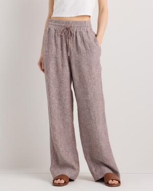 Quince 100% European Linen Wide Leg Pants - Multicolor
