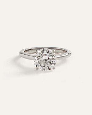 Quince Lab Grown Diamond Round Trellis Cathedral Engagement Ring 2.5Ct - Natural