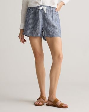 Quince 100% European Linen Shorts - Blue