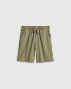 Quince Stretch Pull-On Chino Short, Organic Cotton - Green