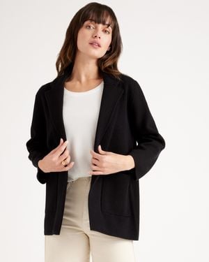 Quince Knit Blazer, Organic Cotton - Black