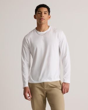 Quince 100% Pima Cotton Luxe Touch Long Sleeve Tee, Organic Cotton - Gray