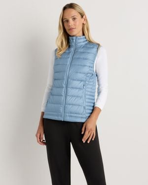 Quince Lightweight Down Packable Puffer Vest, Recycled Polyester - Blue