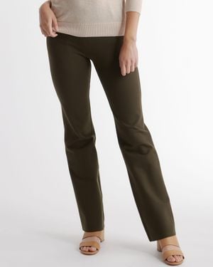Quince Ultra-Stretch Ponte Bootcut Pants, Rayon - Black