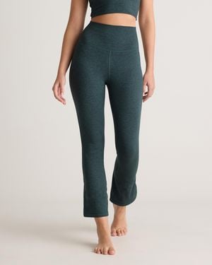 Quince Ultra-Soft Cropped Bootcut Pants, Polyester - Blue
