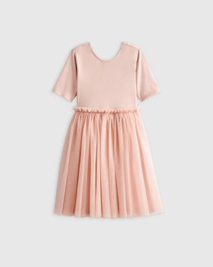 Quince Tulle Tutu Dress, Organic Cotton - Pink