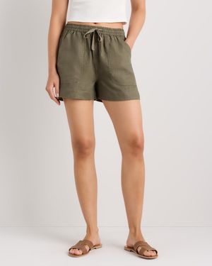 Quince 100% European Linen Shorts - Green