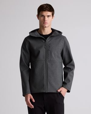Quince Softshell Fleece-Lined Full-Zip Hooded Jacket, Recycled Polyester - Gray