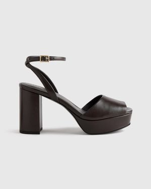 Quince Italian Leather Platform 115Mm Block Heel - Multicolor