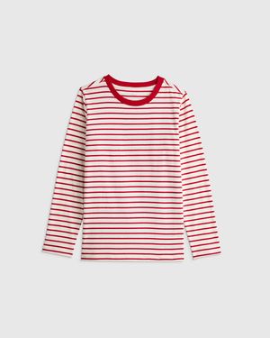 Quince Jersey Long Sleeve Tee, Organic Cotton - Red