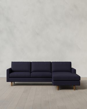 Quince Atlas Midcentury Chaise Sectional - Blue