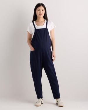 Quince Maternity Overalls, Organic Cotton - Blue