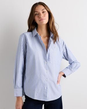 Quince Relaxed Oxford Shirt, Organic Cotton - Blue