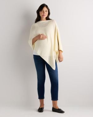 Quince Lightweight Cotton Cashmere Nursing Shawl, Organic Cotton - Blue