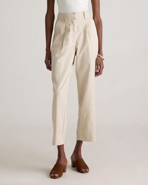 Quince Drapey Twill Tapered Trouser, Tencel - Natural