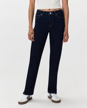 Quince Bella Stretch Straight Jeans, Organic Cotton - Blue