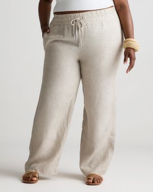 Quince 100% European Linen Wide Leg Pants - Natural