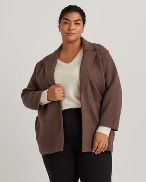 Quince Knit Blazer, Organic Cotton - Brown