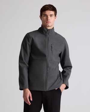 Quince Softshell Fleece-Lined Full-Zip Jacket, Recycled Polyester - Gray