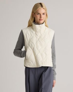 Quince Featherless Quilted Puffer Vest, Recycled Polyester - Natural