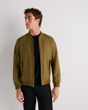 Quince Water-Resistant Flex Bomber Jacket, Recycled Polyester - Green