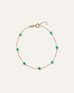 Quince 14K Gemstone Station Stackable Bracelet - Natural