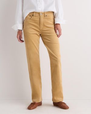 Quince Organic Stretch Corduroy Straight Leg Pants, Organic Cotton - Natural