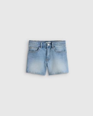 Quince Girls Stretch Denim Short, Organic Cotton - Blue