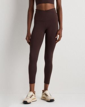 Quince Ultra-Form High-Rise Crossover Legging, Nylon/Spandex - Brown