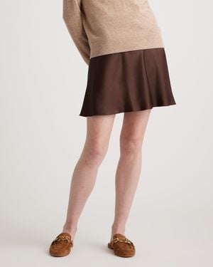 Quince Mini Skirt, Mulberry Silk - Natural