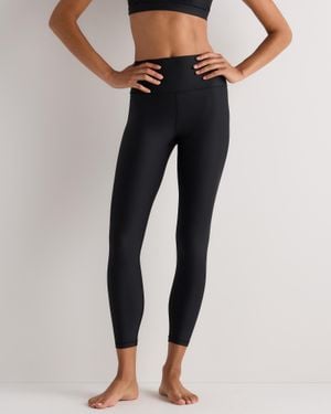 Quince Satin-Sculpt High-Waisted Legging, Polyester - Blue