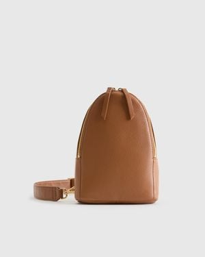 Quince Italian Leather Sling Pack - Brown