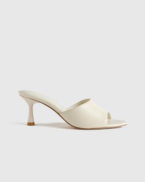 Quince Italian Leather 65Mm Stiletto Mule - Natural