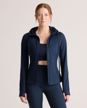 Quince Ultra-Soft Slim Fit Hooded Jacket, Polyester - Blue